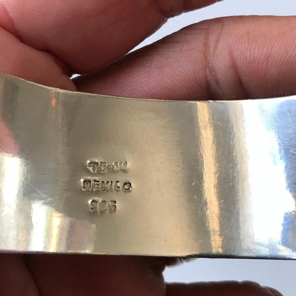 VTG Taxco México Sterling Silver Cuff Bracelet - Picture 8 of 9